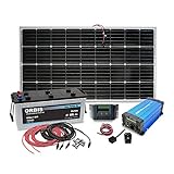 Insel Solaranlage PV-Anlage 1000W AC/Panel, Batterie, Laderegler, Sinus...