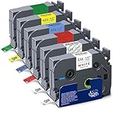 6x XemaX Kompatibel Schriftband Ersatz für Brother P-touch Bänder TZe-231...