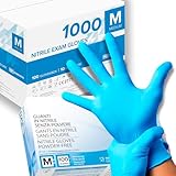 1000 Nitril-Handschuhe, puderfrei, latexfrei, hypoallergen, Lebensmittelhandschuhe,...