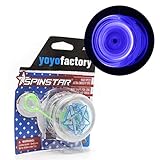 YoyoFactory SPINSTAR LED Yo-yo - BLAU (Leuchtendes JoJo, Ideal für Anfänger, Schnur und...