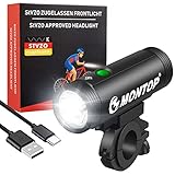 StVZO Zugelassen Fahrradlicht, USB Frontlichter Akku, MONTOP LED...