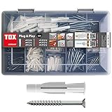 TOX Sortimentskoffer Plug & Play Dübel Set mit Allzweckdübel TRIKA 5x31 mm...