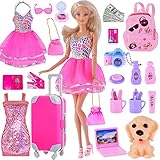 Mode 35pc Puppe Kleidung Kleid Zubehör Reise Gepäck Koffer Set mit Welpe für 11.5 Zoll...