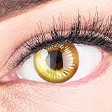 Farbige Gelbe Kontaktlinsen Anime Yellow Circle Lenses Heroes Of Cosplay Stark Deckend...