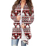 SCBFDI Weihnachts Kostüm Sexy Weihnachtsgeschenke für Frauen Lange Cardigan Und...