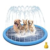 Hundepool, 170cm Sprinkler Matte Hund Splash Pad, Wasserspielmatte Hund Wassermatte,...