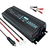 CAPTOK Spannungswandler 1000W/2000W Reiner Sinus KFZ Wechselrichter DC 12V auf...