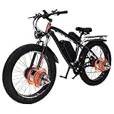 GUNAI Dual Motor Elektro-Mountainbike,21-Gang,26' Fettreifen-E-Bike mit 48V22AH-Akku...