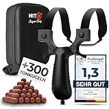 HITX® Zwille Steinschleuder Bundle Set | Super Grip Oberfläche | Slingshot...