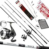 D-A-M Karpfen Set komplett Carp-X - Angelset 2 Karpfenruten + 2 Rollen (3,60 m)