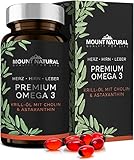 MOUNT NATURAL Krillöl - 1180mg mit hochdosiertem Omega-3: EPA, DHA, Cholin und...