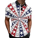 Herren Mode Frühling Sommer Lässige Kurzarm Umlegekragen Bedruckte T-Shirts Top Bluse...