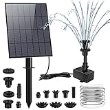 AISITIN DIY Solar Springbrunnen 3.5W, Upgrade Teichpumpe mit 1.5m Wasserleitung...