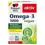 Doppelherz Omega-3 1000 vegan - Hochdosierte Omega-3-Fettsäuren EPA & DHA aus...