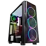 EMPIRE GAMING – Diamond PC-Gehäuse Gamer- ARGB Mittelgroßer Gehäuseturm ATX –...