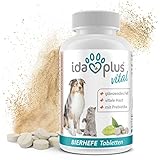 Ida Plus Bierhefe-Tabletten 120 Stück für Hund & Katze - reich an B-Vitaminen,...