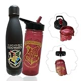 Harry-Potter-Wasserflaschen für Kinder, 650 ml, schwarze Kinder-Trinkflasche, 600 ml,...