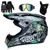 MTB Helm Professioneller Motocross Helm für Kinder Erwachsene Motocross Dirt Bike Offroad...