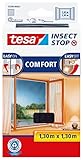 tesa Insect Stop COMFORT Fliegengitter für Fenster - Insektenschutz mit Klettband...