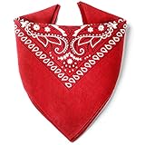 ...KARL LOVEN Bandana Rot 100% Baumwolle Premium-Qualität für Damen Herren...