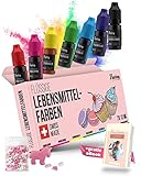 FLAVING® - Lebensmittelfarbe flüssig - 7x12ml - food coloring - Swiss Made - für alle...