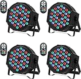 LED Par Strahler 36 LED Bühnenlichter 9 Modi RGB Partylicht mit Fernbedienung und DMX512...