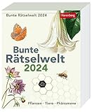 Bunte Rätselwelt Tagesabreißkalender 2024. Tages-Tischkalender 2024 mit...