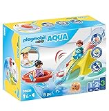 PLAYMOBIL 1.2.3 Aqua 70635 Badeinsel mit Wasserrutsche, Schwimmfähiges...