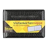 Idena 11339 - Visitenkartenmappe, für 40 Karten, 10x7 cm, 1 Stück