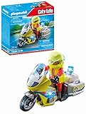 PLAYMOBIL City Life 71205 Notarzt-Motorrad mit Blinklicht, Spielzeug für Kinder...