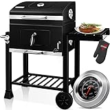 KESSER® Grill Grillwagen XL Holzkohlegrill mit Deckel, Rädern, Edelstahl-Griff,...