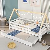 ZYLOYAL10 Baumhausbett, Tagesbett, Einzelbett, Kinderbett, Ausziehbett, Schiebebett mit...