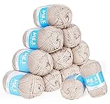 Baby Häkelgarn 12er* 50g/Ball - Super Weiche 100% Acryl Garn für Anfänger und Kinder -...