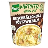 Knorr Kartoffel Snack mit Fleischbällchen & Röstzwiebeln, 53 g (Die Verpackung...