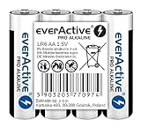 everActive AA Batterien 4er Pack, Pro Alkaline, Mignon LR6 R6 1.5V, höchster...