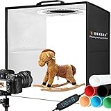 DUCLUS Fotobox zum Fotografieren, 30x30 cm Photobox zum Produktfotografie, Faltbare Mini...