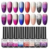 ROSALIND Gel Nagellack Set Thermo Gellack UV Farbwechsel Nagellack Thermo Shellac Gellack...