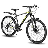 Hiland 26 Zoll Mountainbike MTB Fahrrad mit Stahlrahmen 21-Gang Disc-Brake Federgabel...