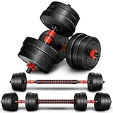 RE:SPORT 2 in 1 Hanteln Set 20 kg | Hantelset verstellbar | Kurzhantel &...