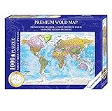 Close Up Weltkarte Puzzle 1000 Teile - Die Welt - 68 x 48 cm Premium Map 2020 -...