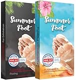 Summer Foot 2 Paar Premium Hornhaut-Socken - Hornhaut Fußmaskefür Sie und ihn - Maske...