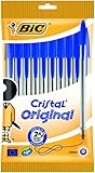 BIC Kugelschreiber Set Cristal Original, in Blau, Strichstärke 1 mm, 10er Pack, Ideal...