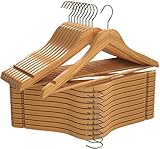 Premium Holz Kleiderbügel – (20 Stück) – Kleiderbügel – von...