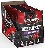 Jack Links Beef Jerky Teriyaki – 12er Pack (12 x 40 g) – Proteinreiches Trockenfleisch...