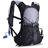 Trinkrucksack mit Trinkblase 2L, Rucksack mit Trinksystem Fahrradrucksack Laufrucksack...