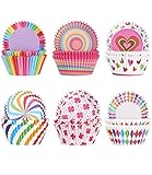 300 Stück Muffinförmchen Papier, Muffins Backförmchen, Cupcake Regenbogen...