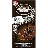 Lindt Schokolade LINDOR 60 % Kakao, Promotion | 100 g Tafel | Edelbitter-Schokolade mit...