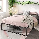 Zinus Lorelai Bett 140x200 cm - Höhe 36 cm mit Stauraum unter dem Bett - Metall...