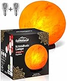 SalNatural Salzlampe Kugelform Ø 15 cm, Salz Planet Salzkristalllampe aus der...