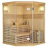 Artsauna Saunakabine Espoo150 Premium mit Harvia Ofen — 3 Personen — Hemlock...